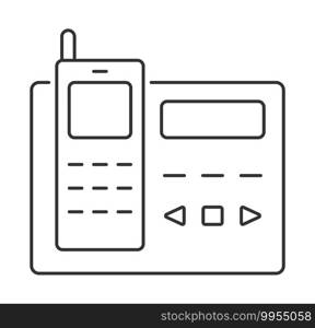 Handset icon vector. Help, Technical Support and 24 7 assistance sign in outline style. Commutator, cellphone symbol.. Handset icon vector. Help, Technical Support and 24 7 assistance sign in outline style. Commutator, cellphone