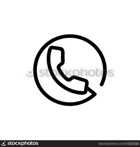 handset on the wire icon vector. A thin line sign. Isolated contour symbol illustration. handset on the wire icon vector. Isolated contour symbol illustration