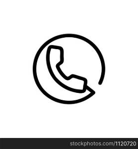 handset on the wire icon vector. A thin line sign. Isolated contour symbol illustration. handset on the wire icon vector. Isolated contour symbol illustration