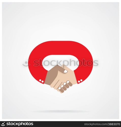 handshake abstract design symbol. Business concept.Partnership symbol.vector illustration