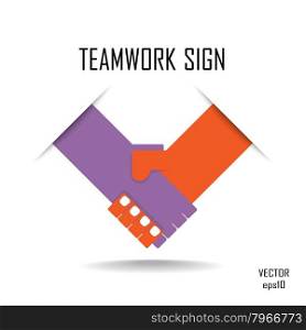 Handshake abstract logo vector design template. Business creative concept. Deal, contract, team, cooperation symbol icon&#xA;