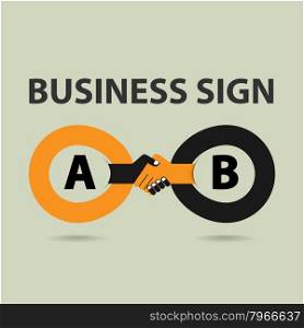 Handshake abstract sign vector design template. Business creative concept. Deal, contract, team, cooperation symbol icon&#xA;