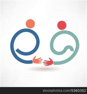 handshake and friendship icon