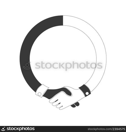 Handshake circle vector icon. Stock vector illustration isolated. Handshake circle vector icon. Stock vector illustration