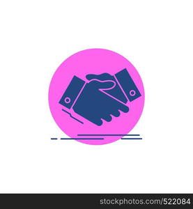 handshake, hand shake, shaking hand, Agreement, business Glyph Icon.. Vector EPS10 Abstract Template background