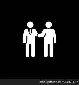 Handshake Icon. Business Concept.. Handshake Icon. Flat Design. Business Concept. Isolated Illustration.