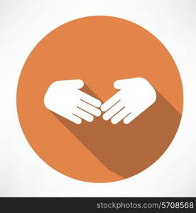 handshake icon. Flat modern style vector illustration