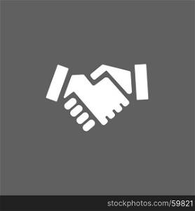 Handshake icon on a dark background