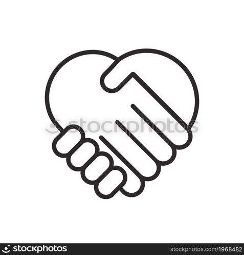 handshake icon vector design illustration