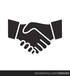 handshake icon vector design illustration