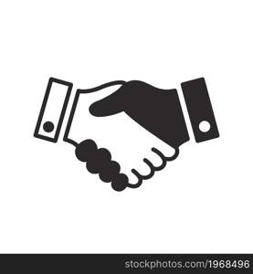 handshake icon vector design illustration