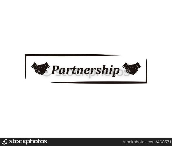 handshake logo vector icon of business agreement design