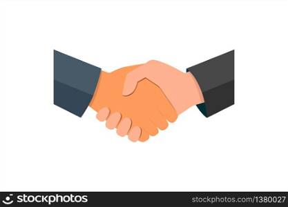 Handshake of business partners.Vector flat style illustration