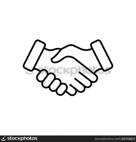 Handshake Partnership Professional Line Icon. Hand Shake Business Deal Linear Pictogram. Cooperation Team Agreement Finance Meeting Outline Icon. Editable Stroke. Isolated Vector Illustration.. Handshake Partnership Professional Line Icon. Hand Shake Business Deal Linear Pictogram. Cooperation Team Agreement Finance Meeting Outline Icon. Editable Stroke. Isolated Vector Illustration