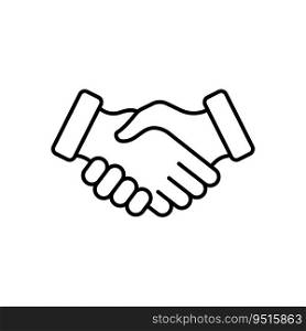Handshake Partnership Professional Line Icon. Hand Shake Business Deal Linear Pictogram. Cooperation Team Agreement Finance Meeting Outline Icon. Editable Stroke. Isolated Vector Illustration.. Handshake Partnership Professional Line Icon. Hand Shake Business Deal Linear Pictogram. Cooperation Team Agreement Finance Meeting Outline Icon. Editable Stroke. Isolated Vector Illustration