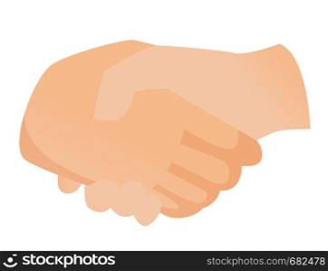 Handshake vector cartoon illustration isolated on white background.. Handshake vector cartoon illustration.