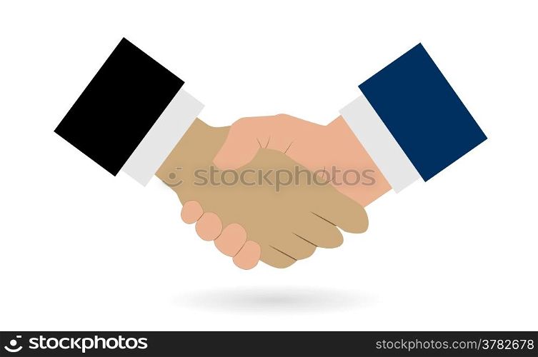 Handshake vector illustration. Background for business and finance