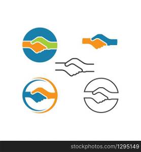handshake vector illustration design template
