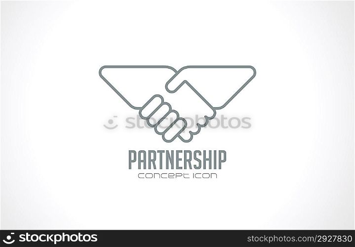 Handshake vector logo design template. Sale, deal, trade theme. Creative icon.