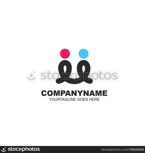 handshaking people and partnership vector icon concept design template