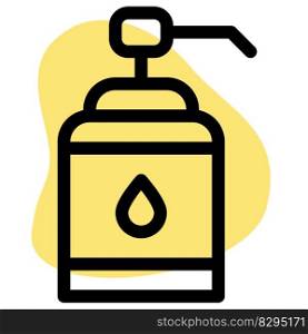 Handwashing dispenser bottle with pump.