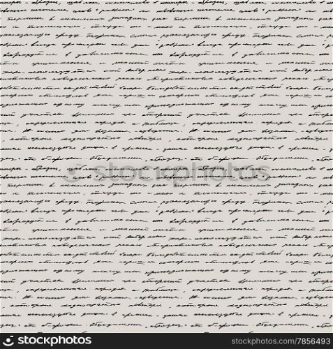 Handwriting. Seamless vector background. Black and white.
