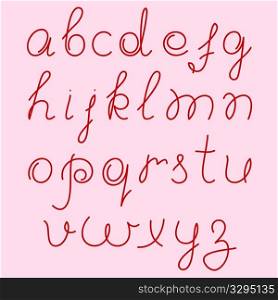 handwritten alphabet