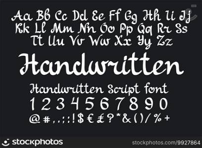 handwritten script font