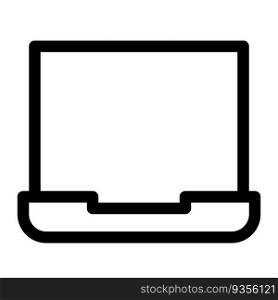 Handy laptop commonly used in workspace