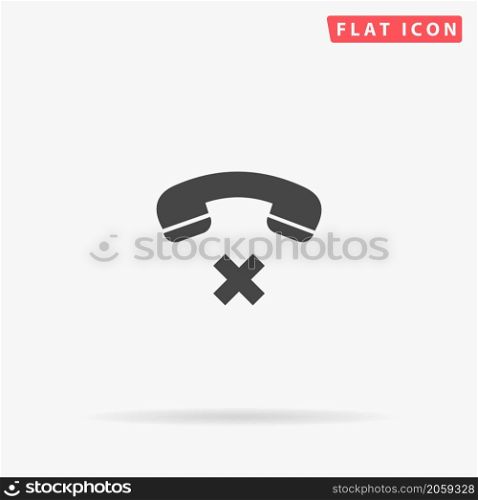 Hang Up flat vector icon. Hand drawn style design illustrations.. Hang Up flat vector icon