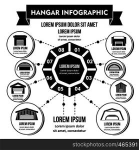Hangar infographic banner concept. Simple illustration of hangar infographic vector poster concept for web. Hangar infographic concept, simple style