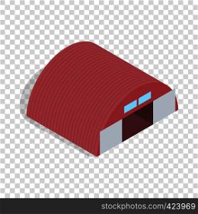 Hangar isometric icon 3d on a transparent background vector illustration. Hangar isometric icon