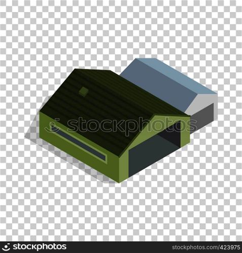 Hangar isometric icon 3d on a transparent background vector illustration. Hangar isometric icon