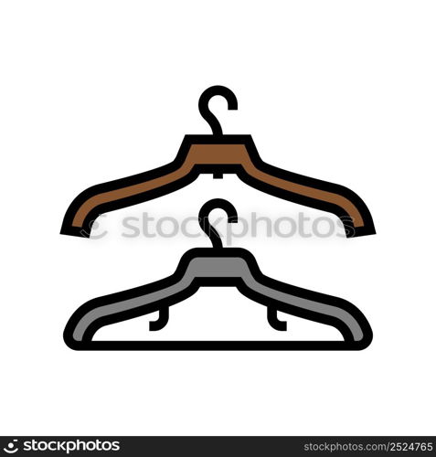 hanger accessory color icon vector. hanger accessory sign. isolated symbol illustration. hanger accessory color icon vector illustration