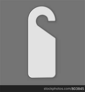 Hanger door tag icon. Realistic illustration of hanger door tag vector icon for web design. Hanger door tag icon, realistic style