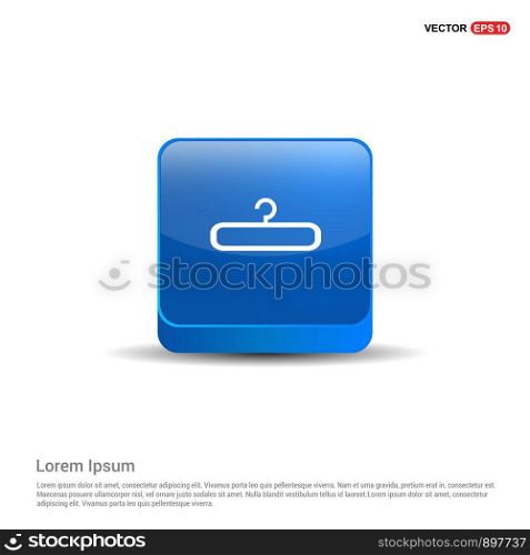 hanger icon - 3d Blue Button.