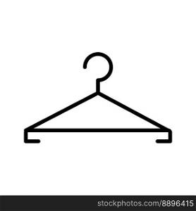 Hanger icon line isolated on white background. Black flat thin icon on modern outline style. Linear symbol and editable stroke. Simple and pixel perfect stroke vector illustration