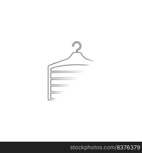 Hanger logo flat design vector template