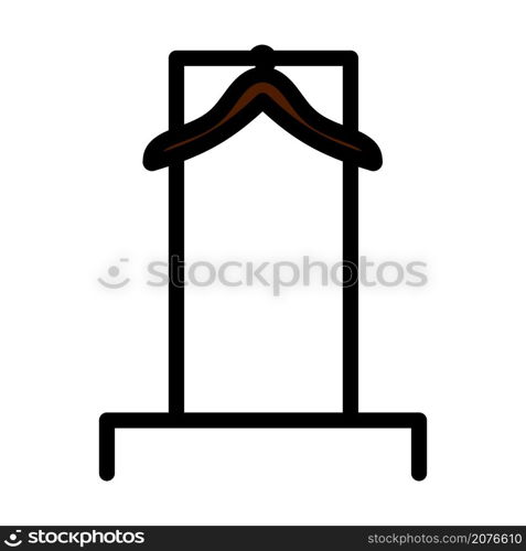 Hanger Rail Icon. Editable Bold Outline With Color Fill Design. Vector Illustration.