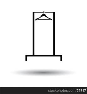 Hanger rail icon. White background with shadow design. Vector illustration.