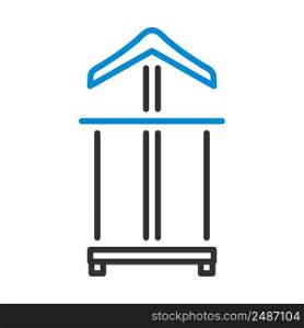 Hanger Stand Icon. Editable Bold Outline With Color Fill Design. Vector Illustration.