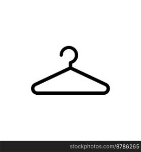 Hanger vector icon isolated on white.