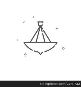 Hanging chandelier-plafond simple vector line icon. L&symbol, pictogram, sign isolated on white background. Editable stroke. Adjust line weight.. Hanging plafond simple vector line icon. L&symbol, pictogram, sign isolated on white background. Editable stroke