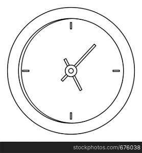 Hanging clock icon. Outline illustration of hanging clock vector icon for web. Hanging clock icon, outline style.