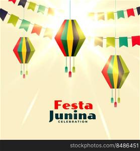 hanging festa junina decorative lantern celebration background