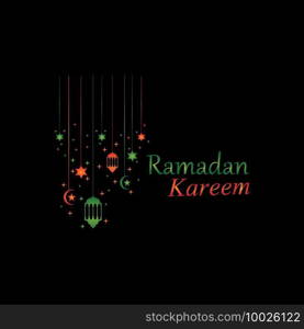 Hanging Islamic Lantern Decorative Ramadan Kareem Background