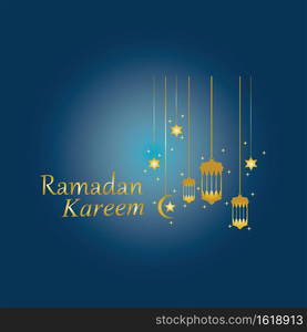 Hanging Islamic Lantern Decorative Ramadan Kareem Background