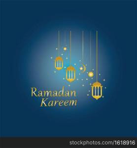 Hanging Islamic Lantern Decorative Ramadan Kareem Background