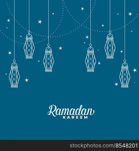 hanging islamic lantern decorative ramadan kareem background