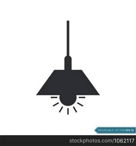 Hanging Lamp Icon Vector Template
